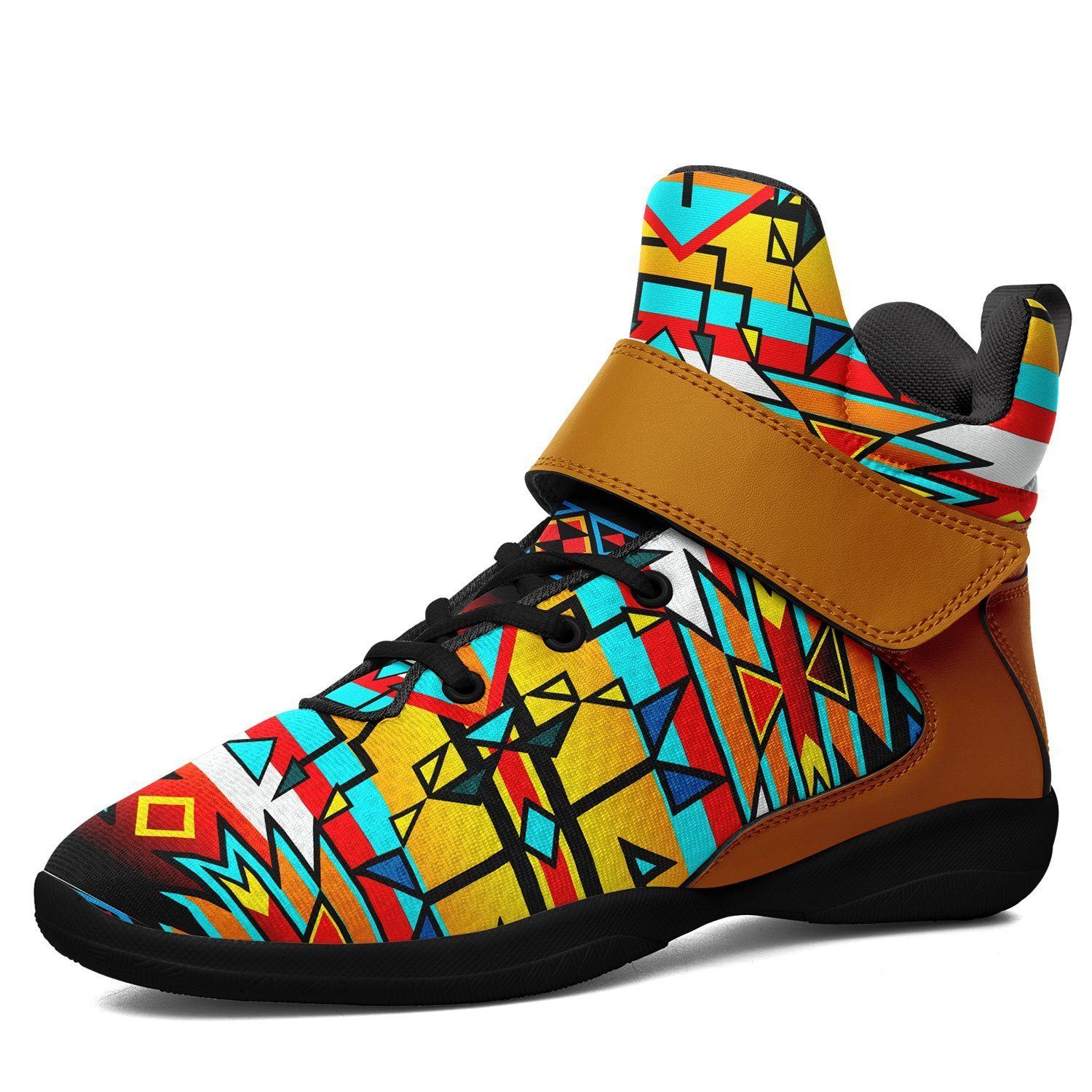 Force of Nature Twister Kid's Ipottaa Basketball / Sport High Top Shoes 49 Dzine US Child 12.5 / EUR 30 Black Sole with Brown Strap