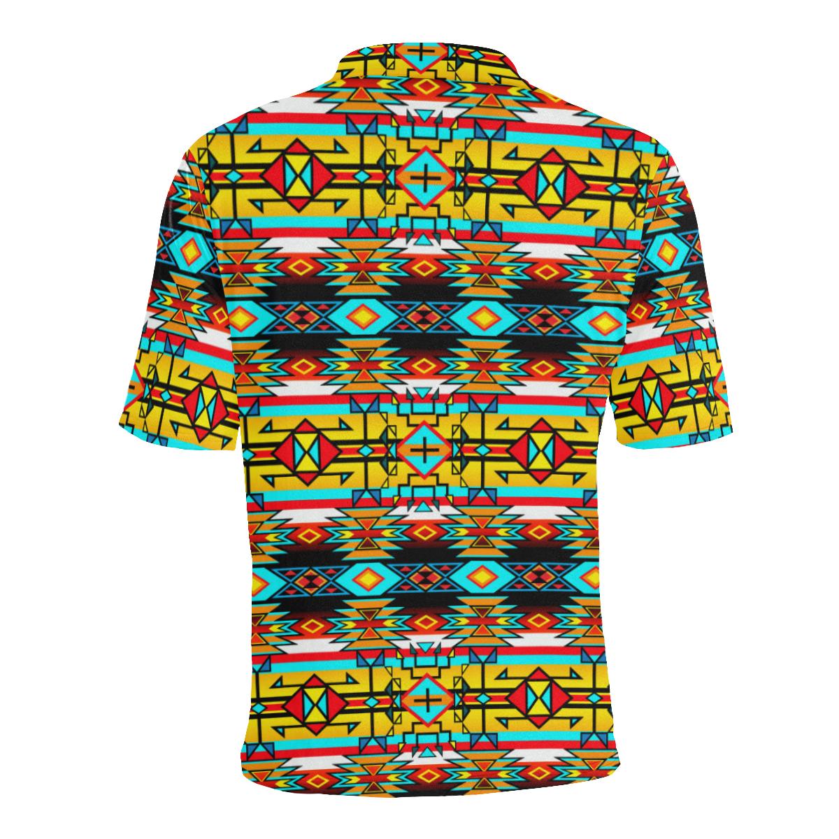 Force of Nature Twister Men's All Over Print Polo Shirt (Model T55) Men's Polo Shirt (Model T55) e-joyer