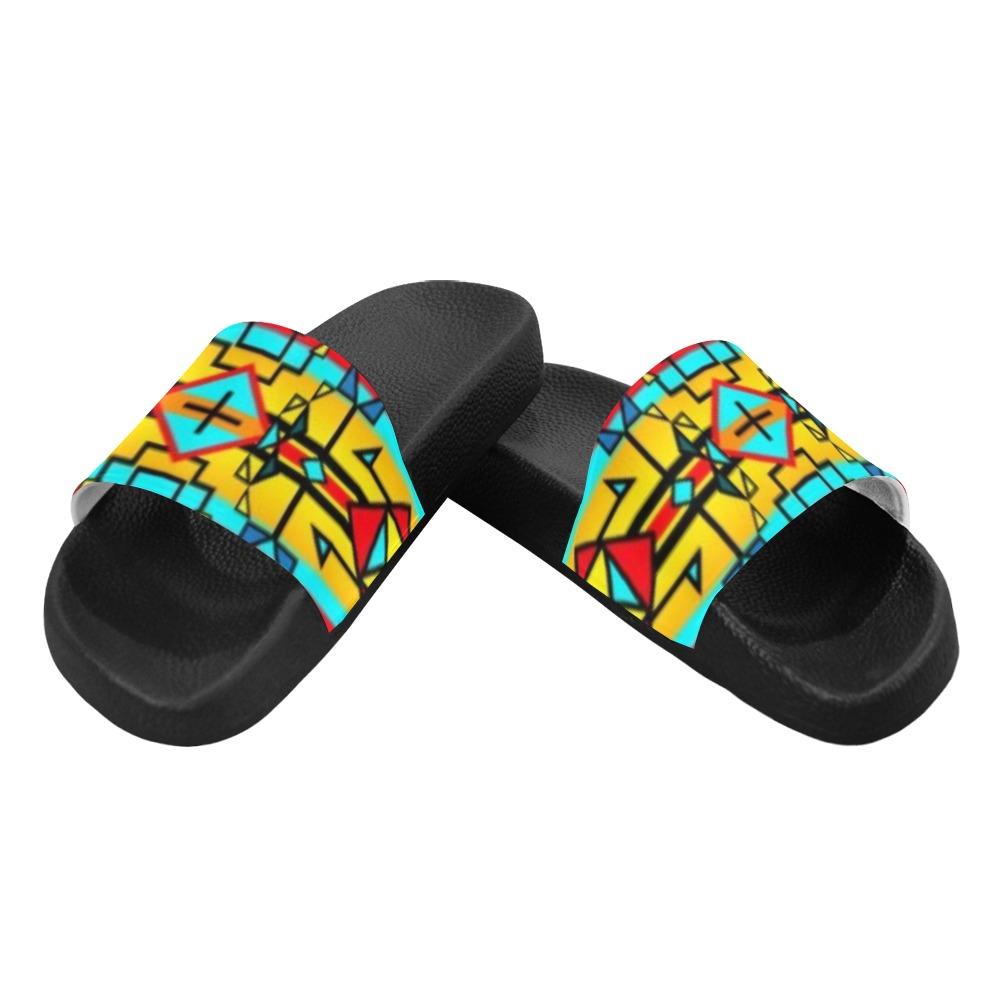 Force of Nature Twister Men's Slide Sandals (Model 057) Men's Slide Sandals (057) e-joyer