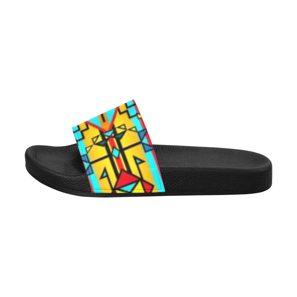Force of Nature Twister Men's Slide Sandals (Model 057) Men's Slide Sandals (057) e-joyer