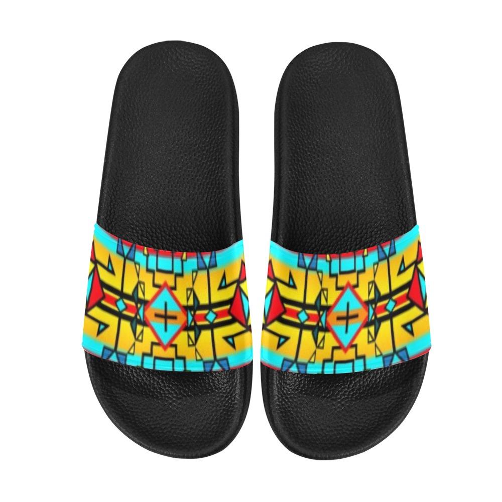 Force of Nature Twister Men's Slide Sandals (Model 057) Men's Slide Sandals (057) e-joyer
