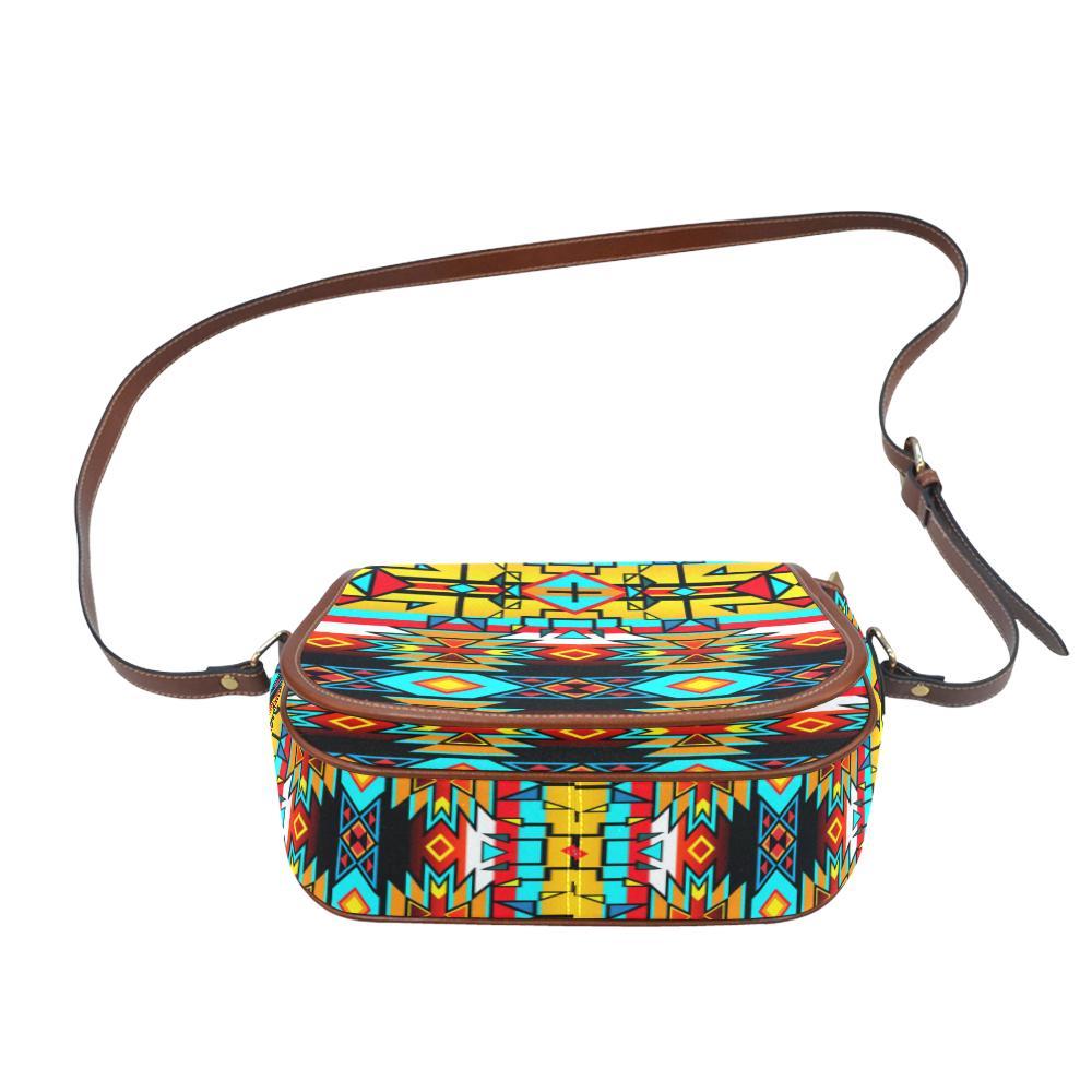 Force of Nature Twister Saddle Bag/Small (Model 1649) Full Customization Saddle Bag/Small (Full Customization) e-joyer