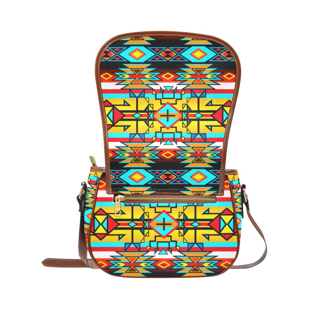 Force of Nature Twister Saddle Bag/Small (Model 1649) Full Customization Saddle Bag/Small (Full Customization) e-joyer