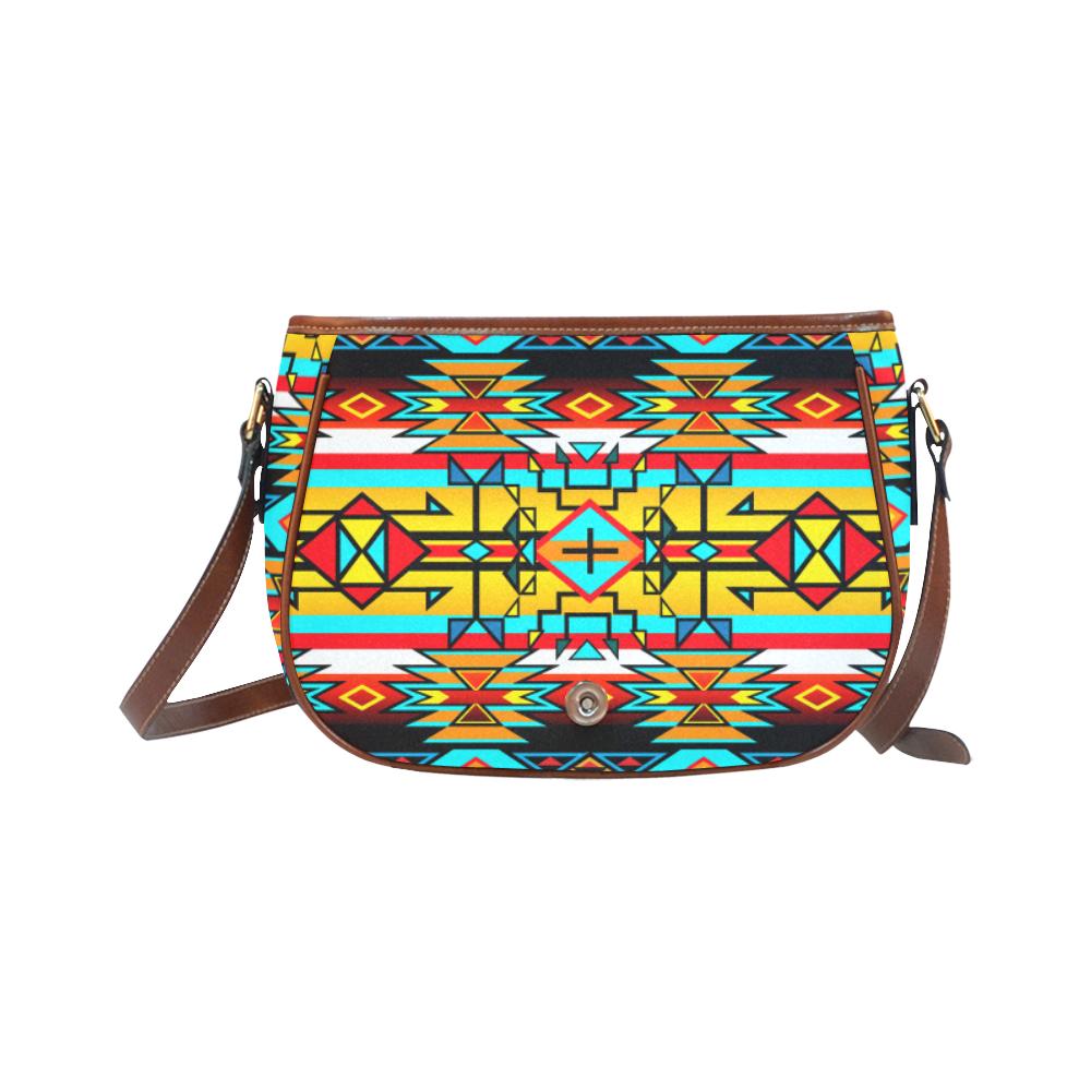 Force of Nature Twister Saddle Bag/Small (Model 1649) Full Customization Saddle Bag/Small (Full Customization) e-joyer