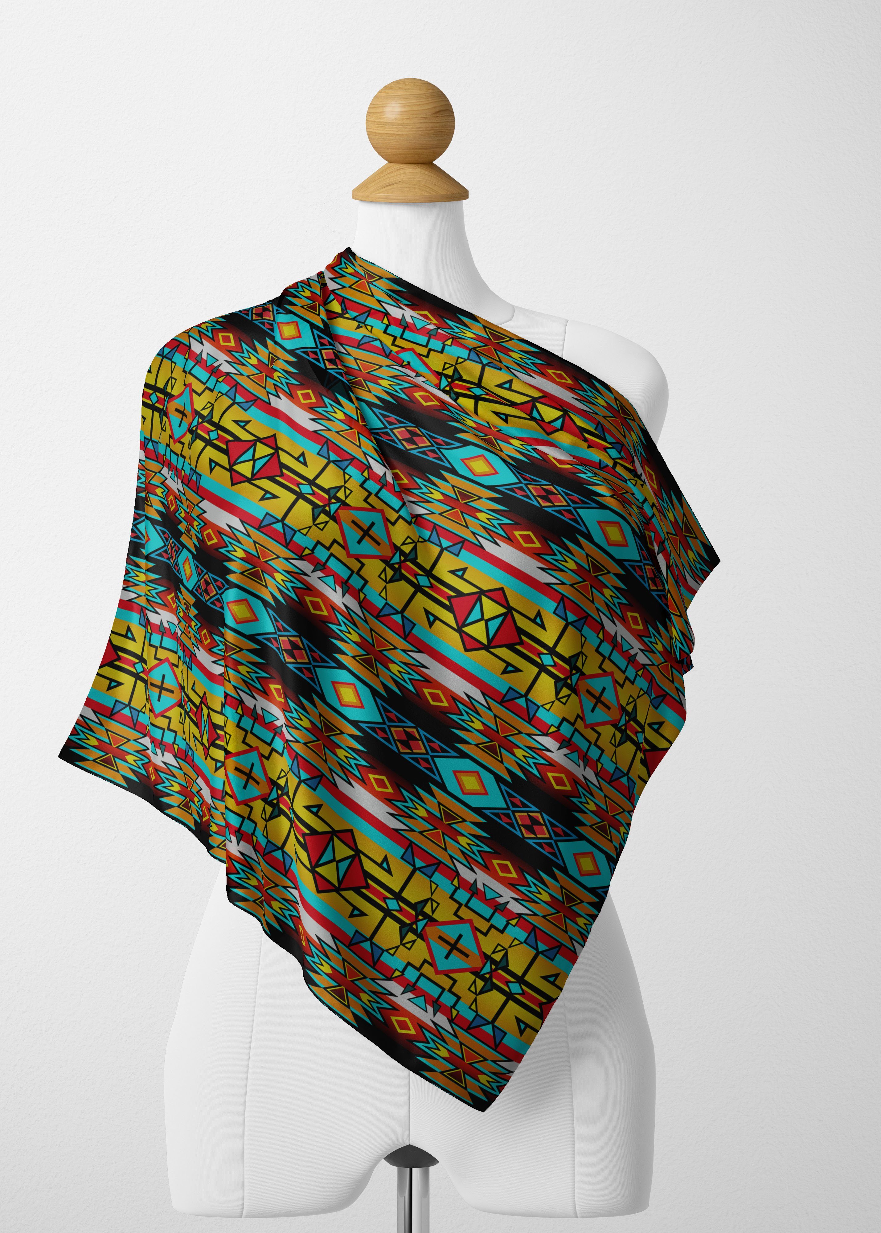 Force of Nature Twister Satin Shawl Scarf 49 Dzine