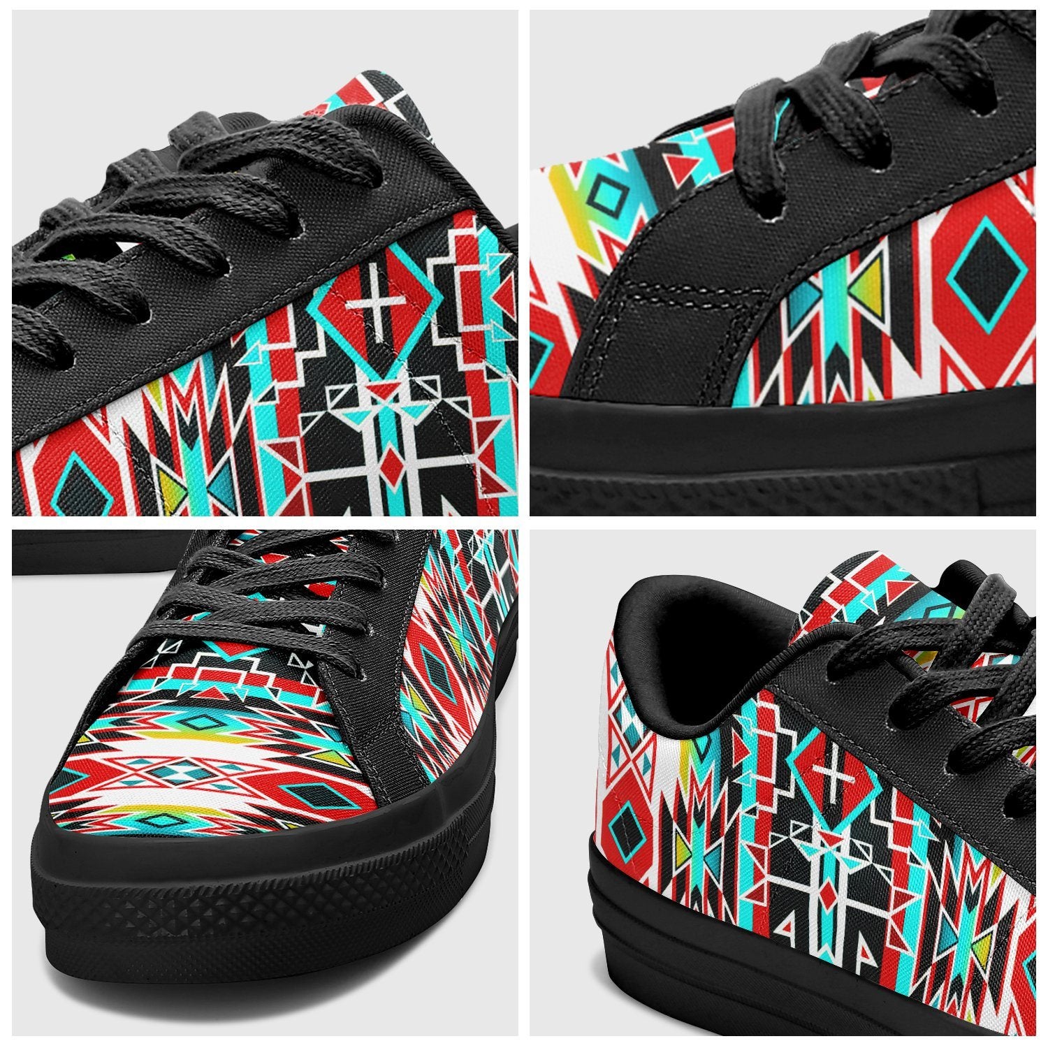 Force of Nature Windstorm Aapisi Low Top Canvas Shoes Black Sole 49 Dzine