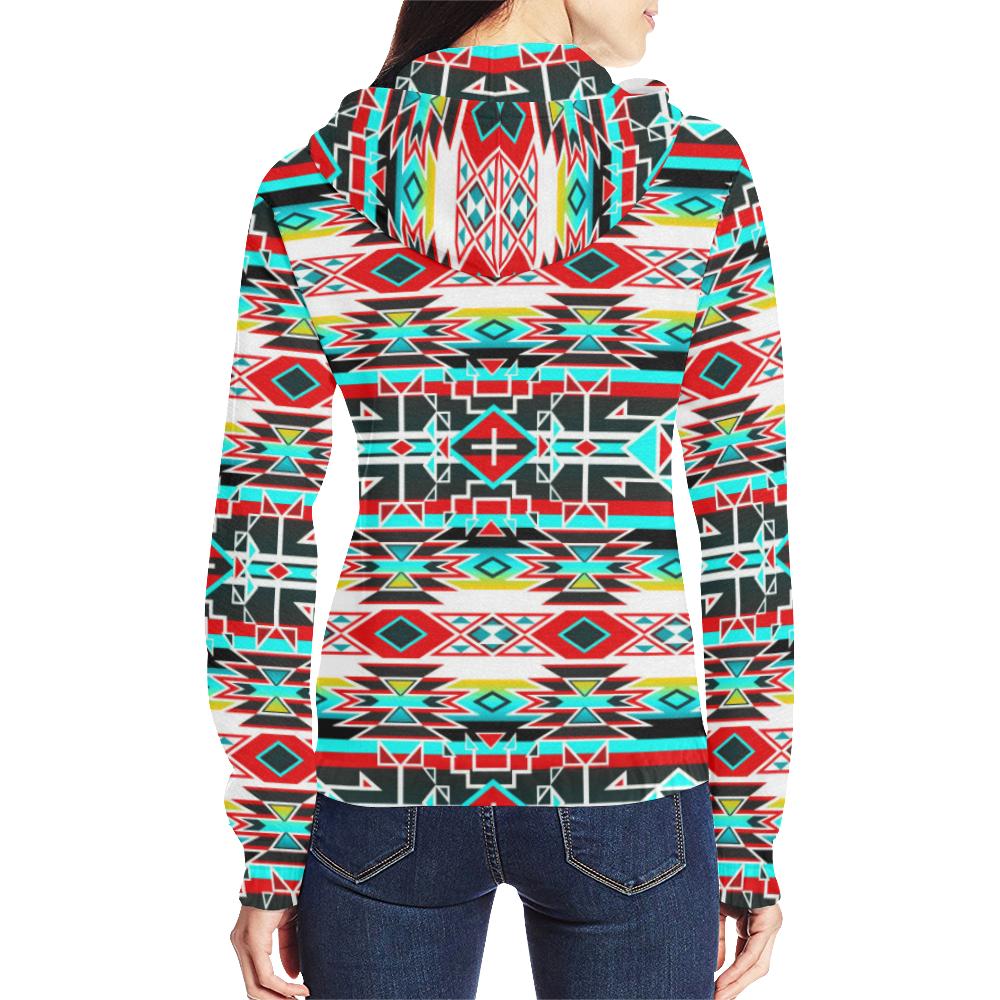 Force of Nature Windstorm All Over Print Full Zip Hoodie for Women (Model H14) All Over Print Full Zip Hoodie for Women (H14) e-joyer