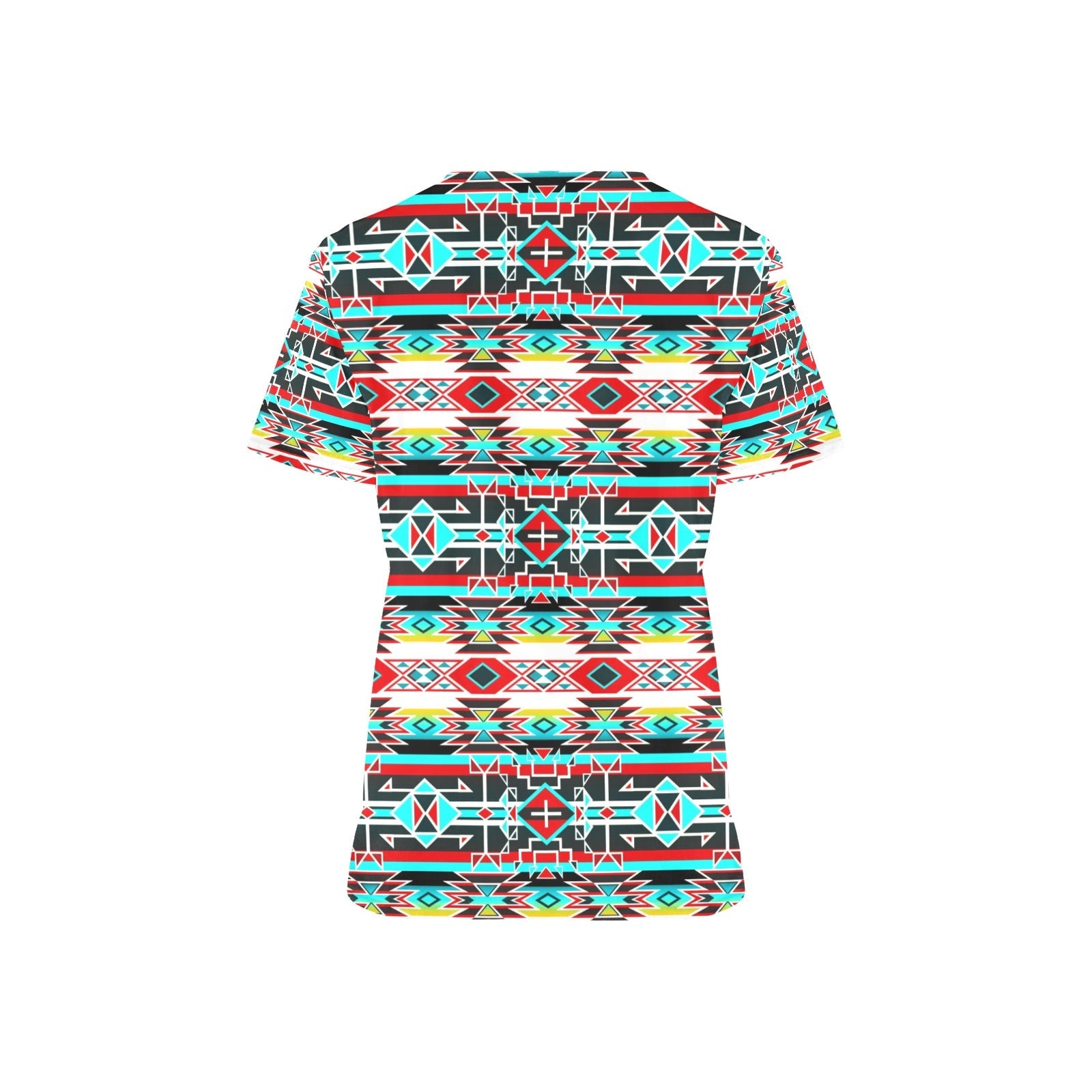 Force of Nature Windstorm All Over Print Scrub Top Scrub Top e-joyer