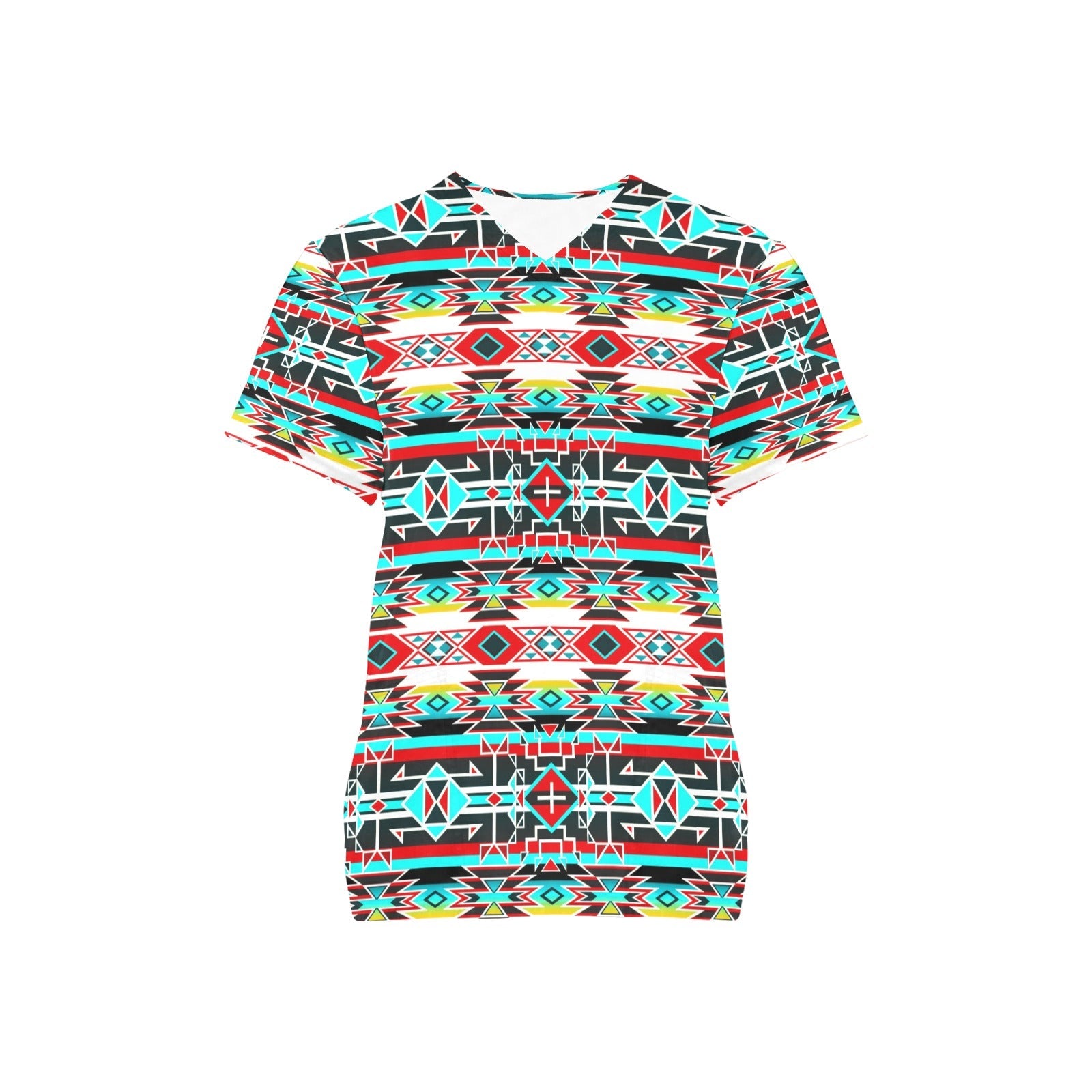 Force of Nature Windstorm All Over Print Scrub Top Scrub Top e-joyer