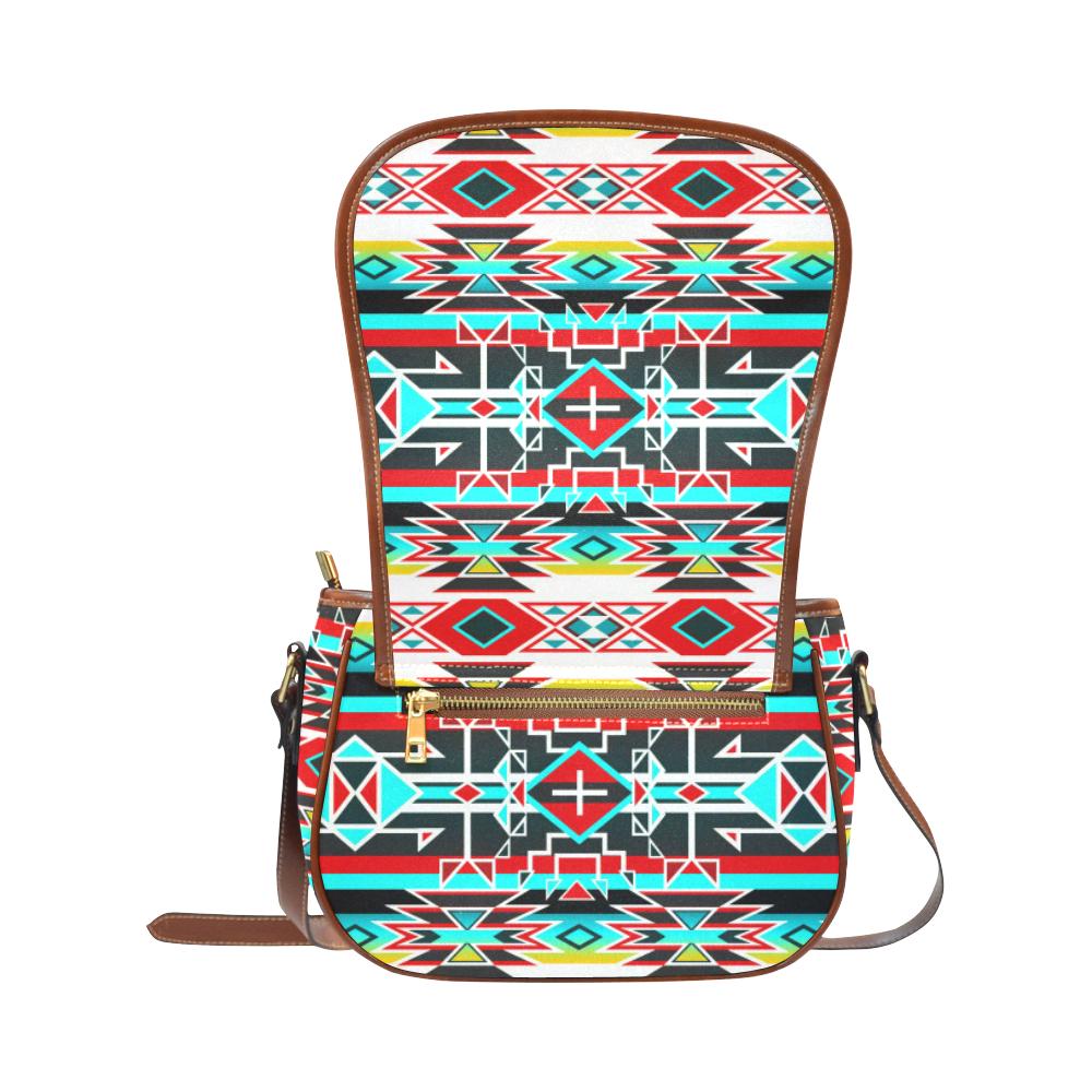 Force of Nature Windstorm Saddle Bag/Small (Model 1649) Full Customization Saddle Bag/Small (Full Customization) e-joyer