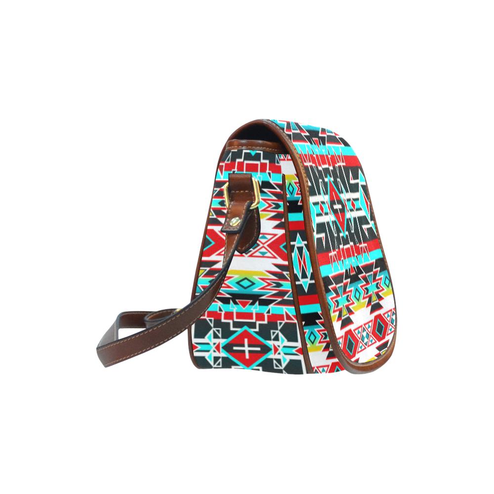 Force of Nature Windstorm Saddle Bag/Small (Model 1649) Full Customization Saddle Bag/Small (Full Customization) e-joyer