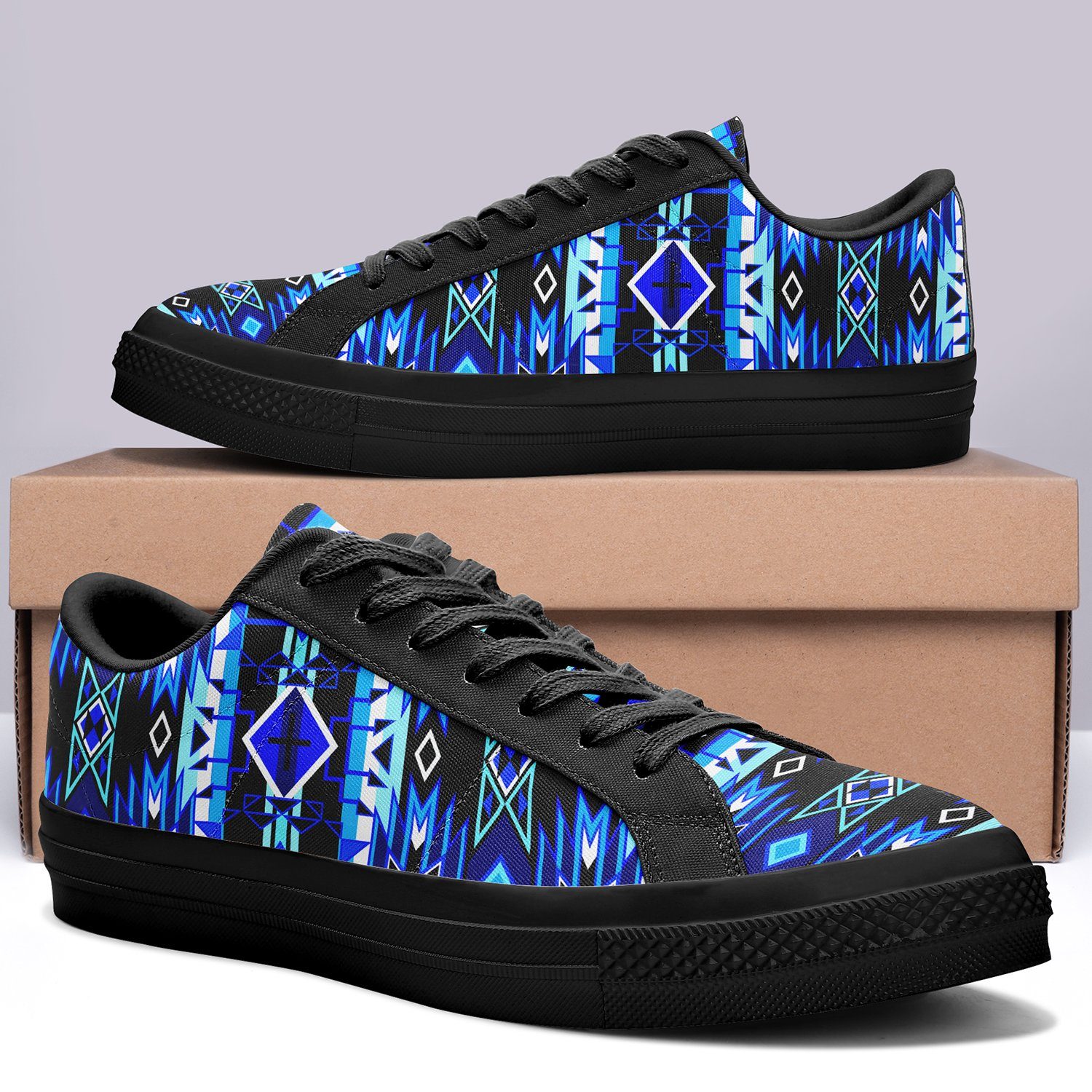 Force of Nature Winter Night Aapisi Low Top Canvas Shoes Black Sole 49 Dzine