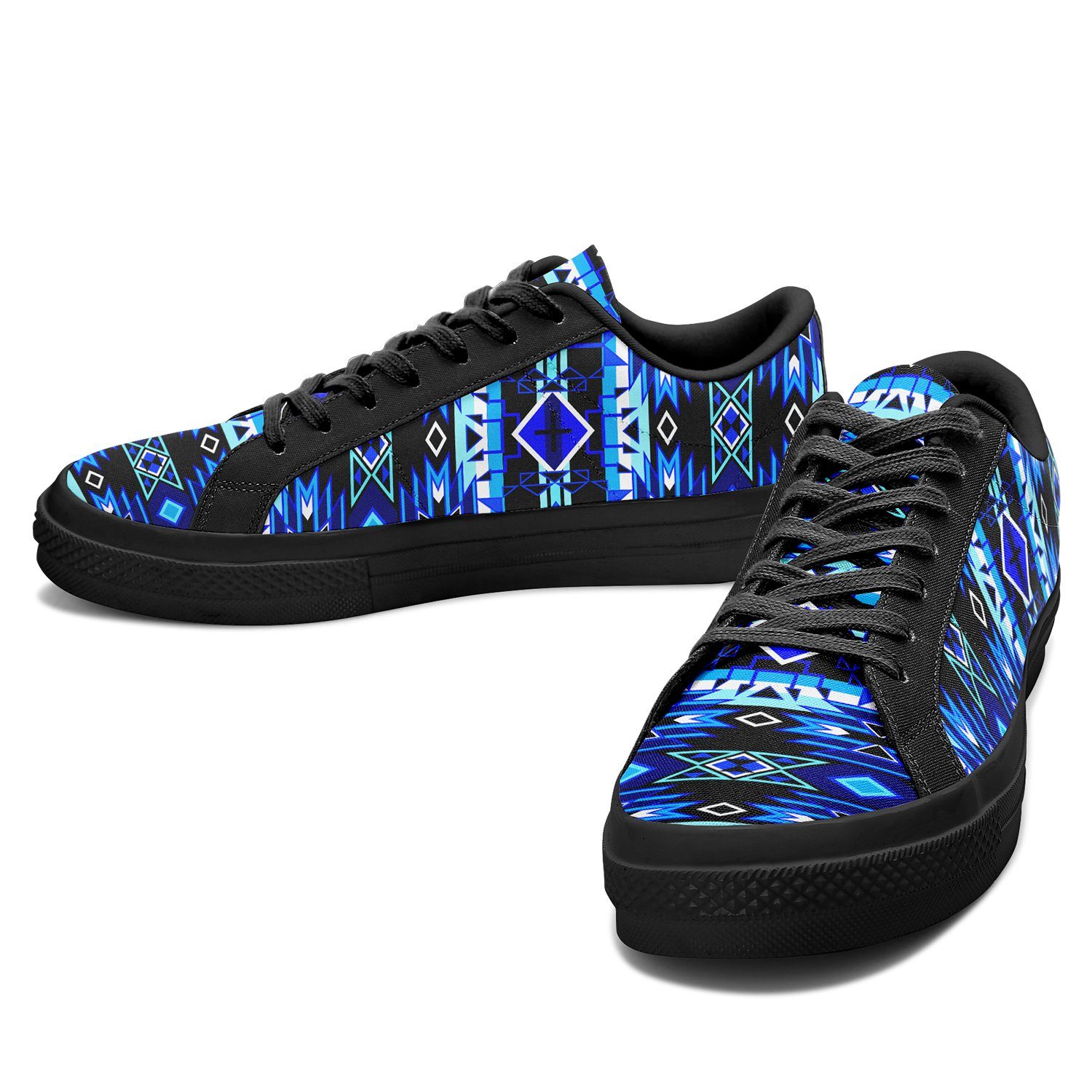 Force of Nature Winter Night Aapisi Low Top Canvas Shoes Black Sole 49 Dzine