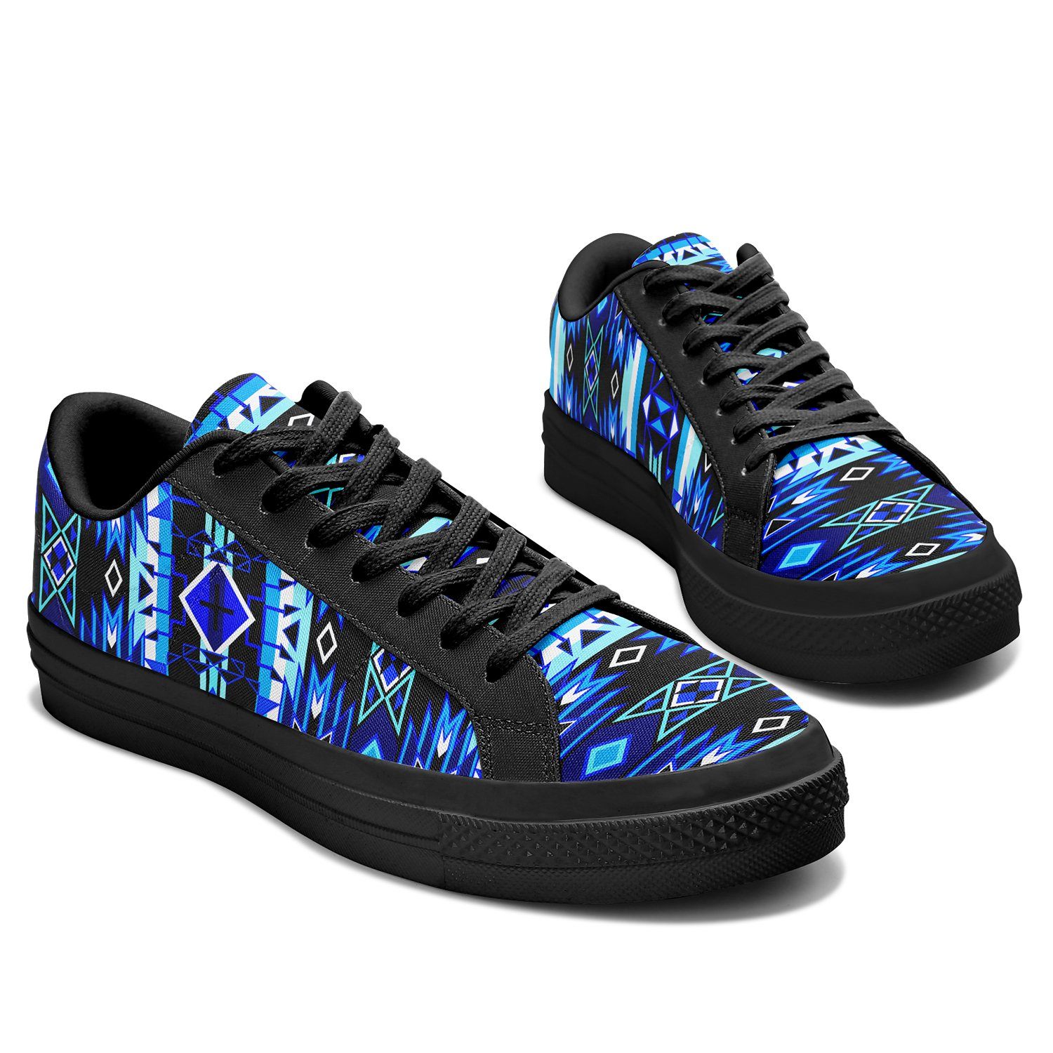 Force of Nature Winter Night Aapisi Low Top Canvas Shoes Black Sole 49 Dzine