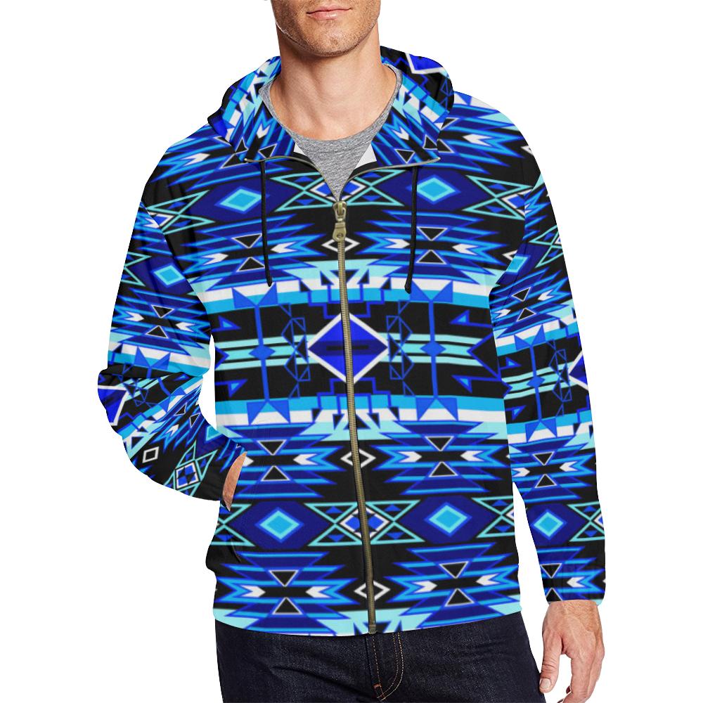 Force of Nature Winter Night All Over Print Full Zip Hoodie for Men (Model H14) All Over Print Full Zip Hoodie for Men (H14) e-joyer