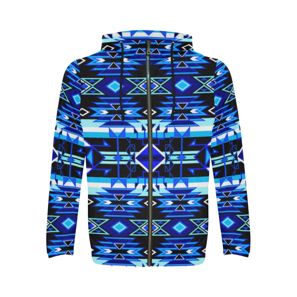 Force of Nature Winter Night All Over Print Full Zip Hoodie for Men (Model H14) All Over Print Full Zip Hoodie for Men (H14) e-joyer