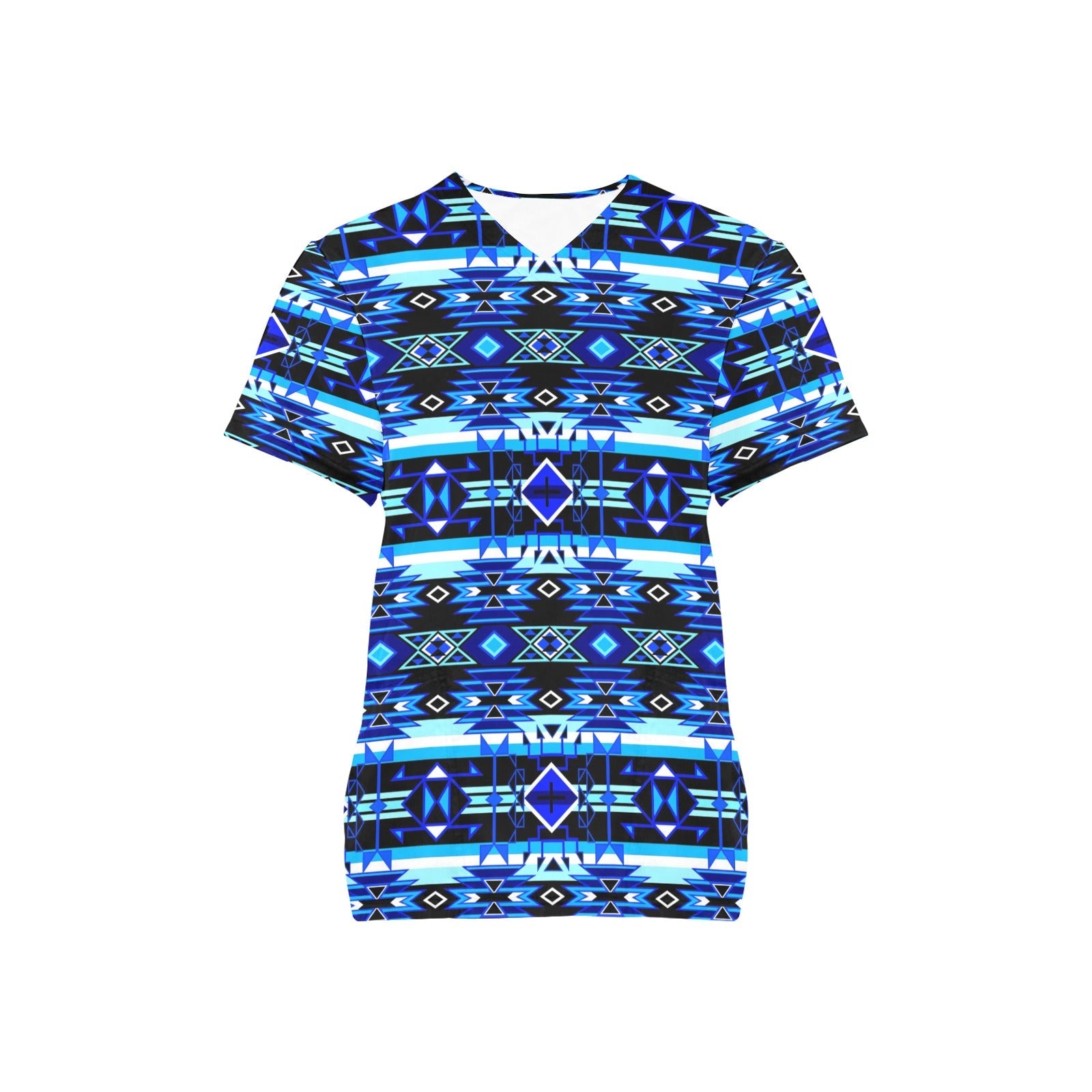 Force of Nature Winter Night All Over Print Scrub Top Scrub Top e-joyer