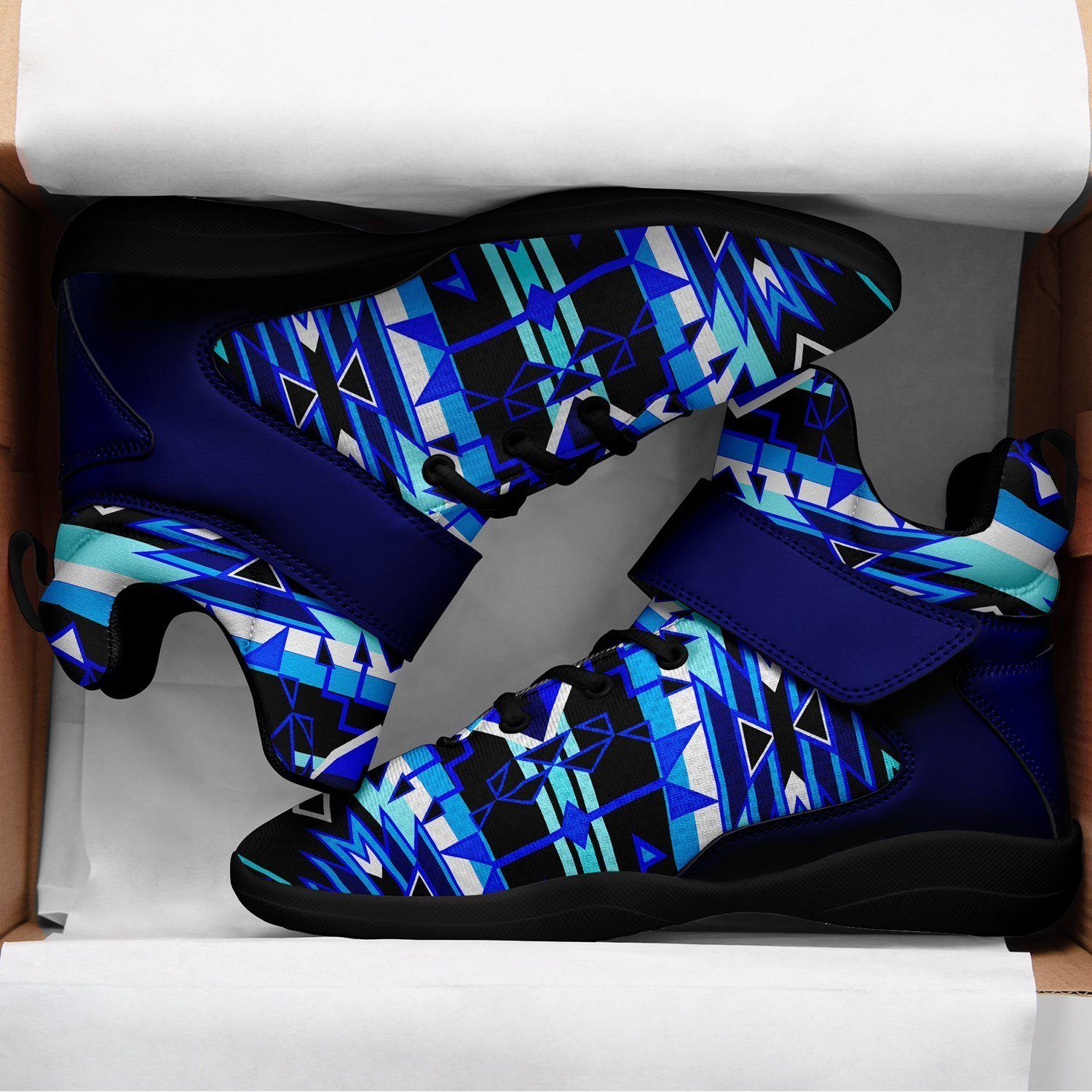 Force of Nature Winter Night Ipottaa Basketball / Sport High Top Shoes - Black Sole 49 Dzine