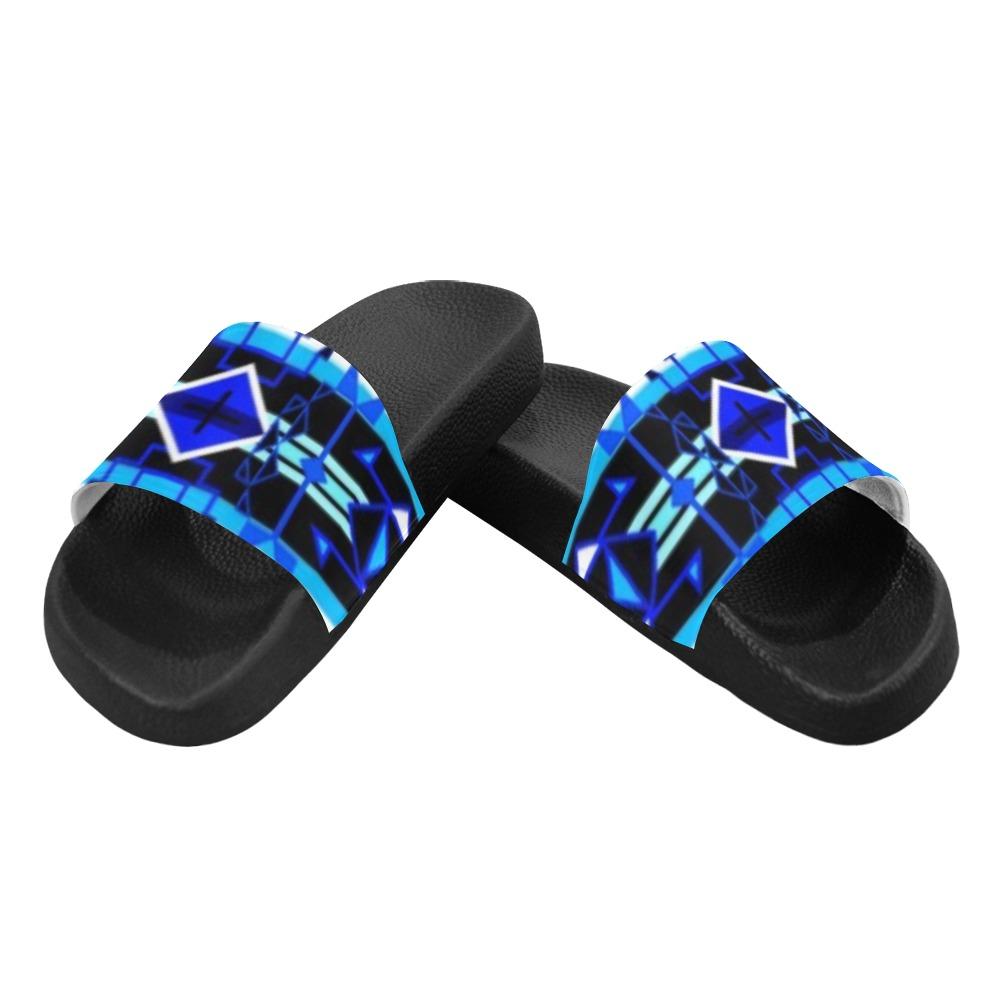 Force of Nature Winter Night Men's Slide Sandals (Model 057) Men's Slide Sandals (057) e-joyer