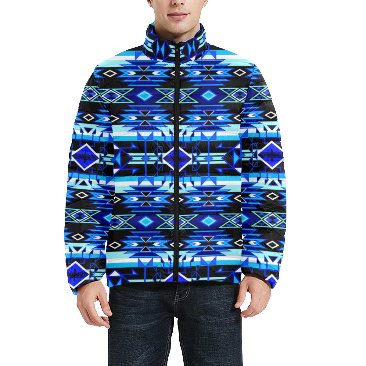 Force of Nature Winter Night Men's Stand Collar Padded Jacket (Model H41) Men's Stand Collar Padded Jacket (H41) e-joyer
