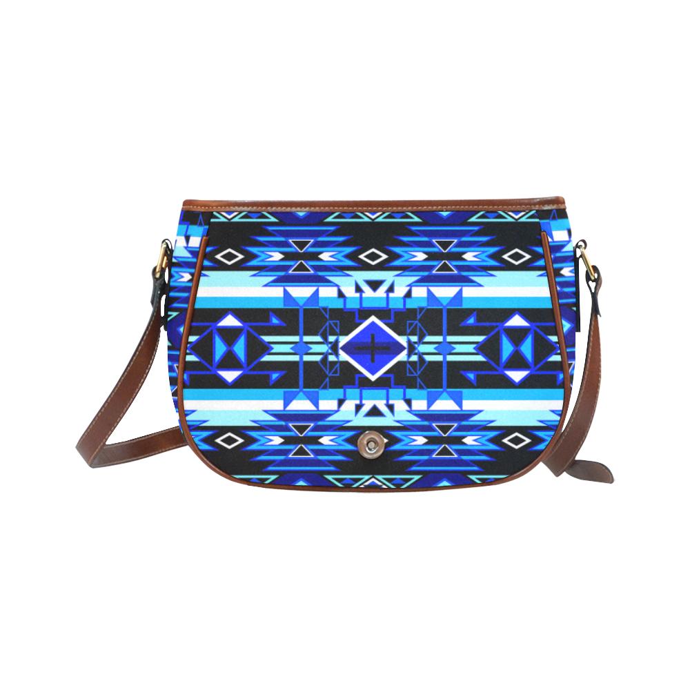 Force of Nature Winter Night Saddle Bag/Small (Model 1649) Full Customization Saddle Bag/Small (Full Customization) e-joyer