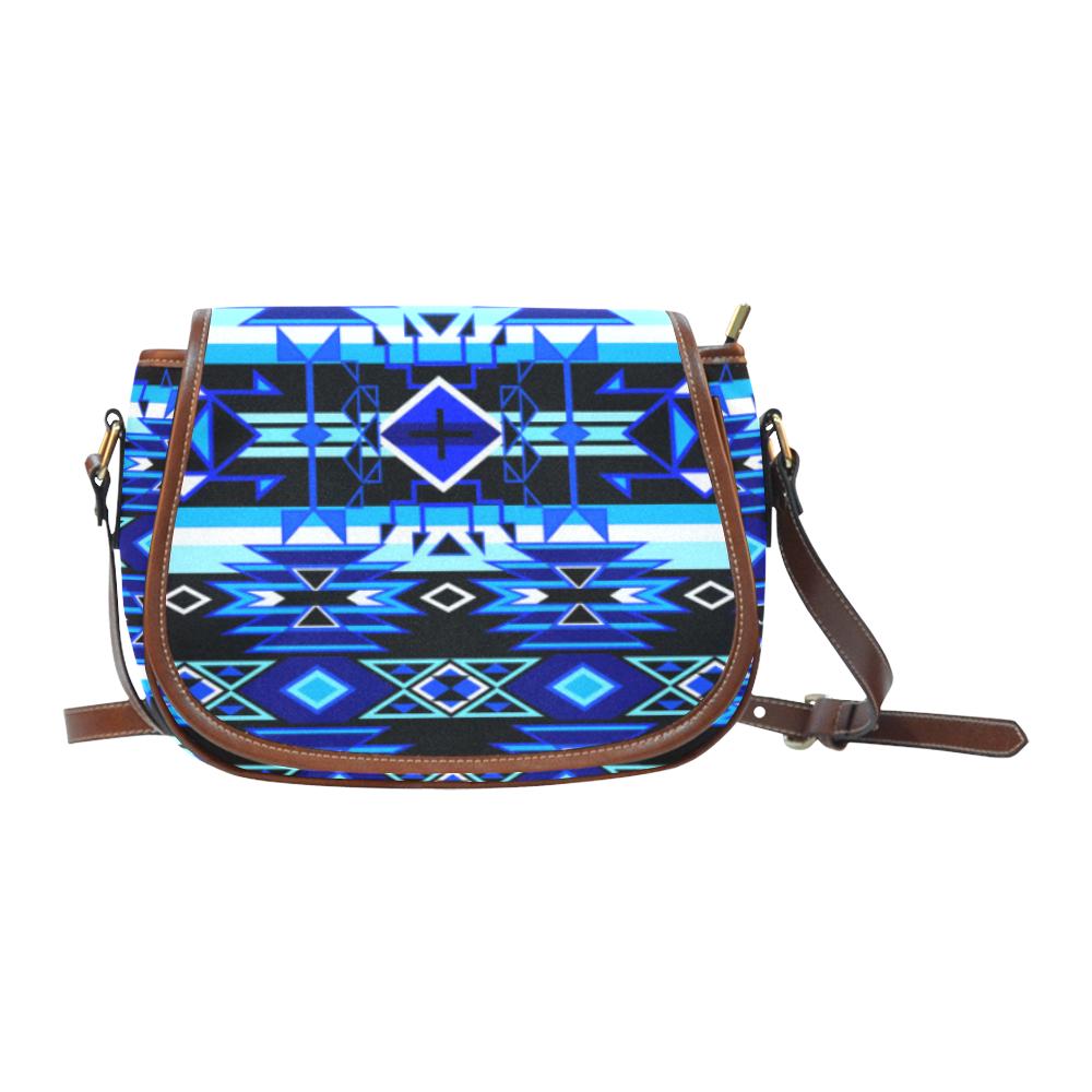 Force of Nature Winter Night Saddle Bag/Small (Model 1649) Full Customization Saddle Bag/Small (Full Customization) e-joyer