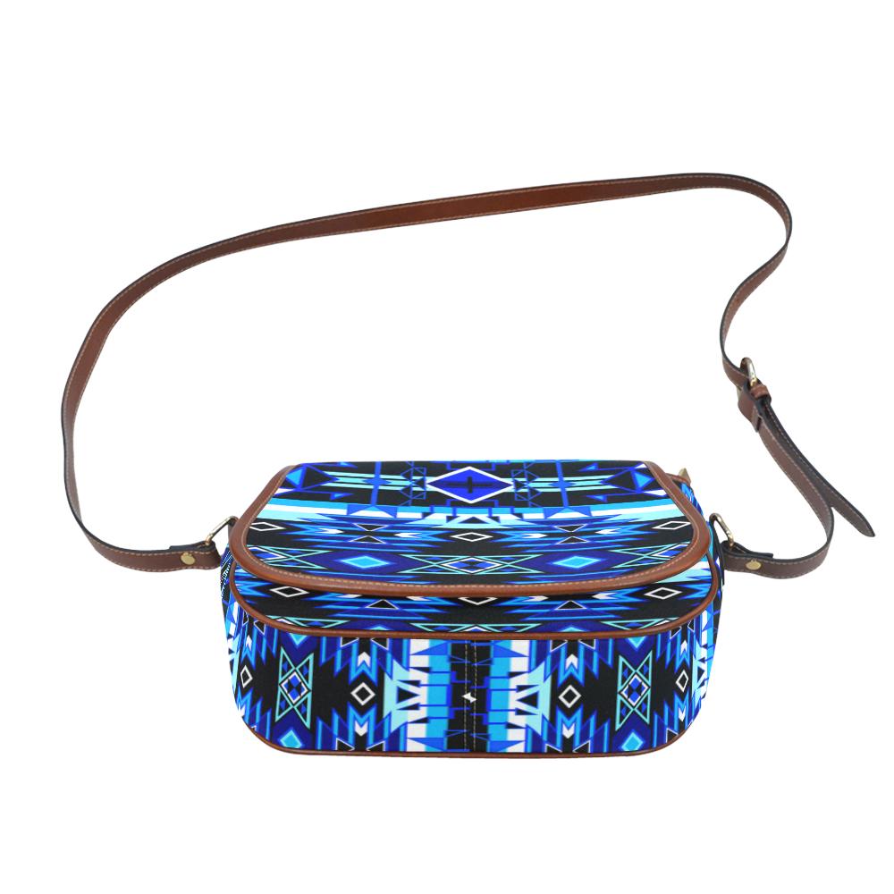 Force of Nature Winter Night Saddle Bag/Small (Model 1649) Full Customization Saddle Bag/Small (Full Customization) e-joyer