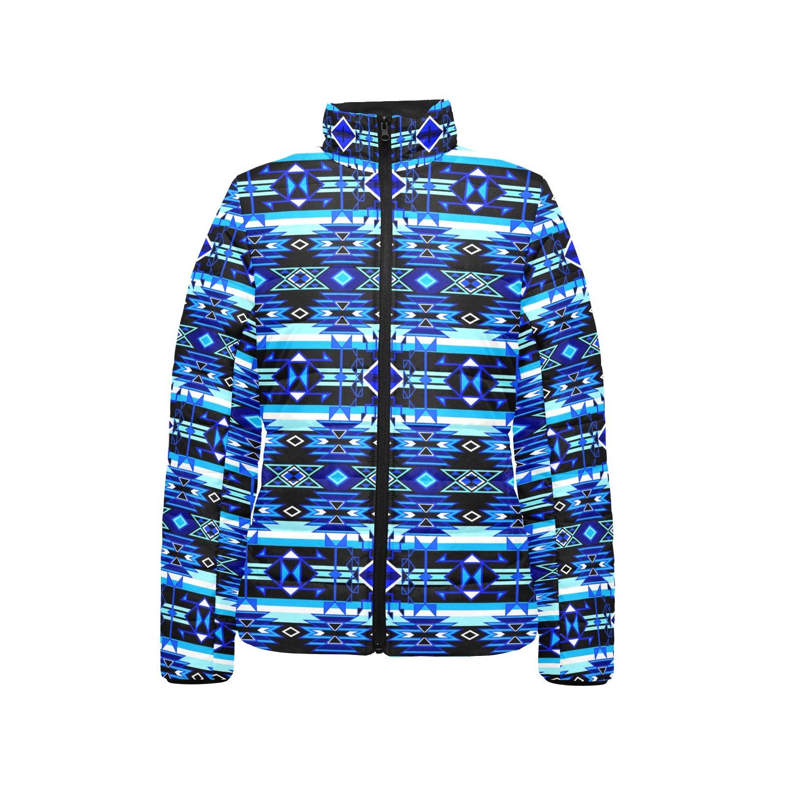 Force of Nature Winter Night Women's Stand Collar Padded Jacket (Model H41) jacket e-joyer