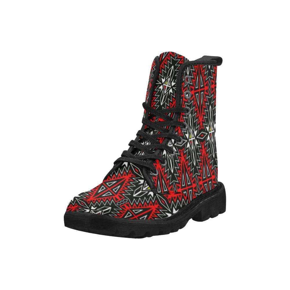 Four Directions Boots for Men (Black) (Model 1203H) Martin Boots for Men (Black) (1203H) e-joyer
