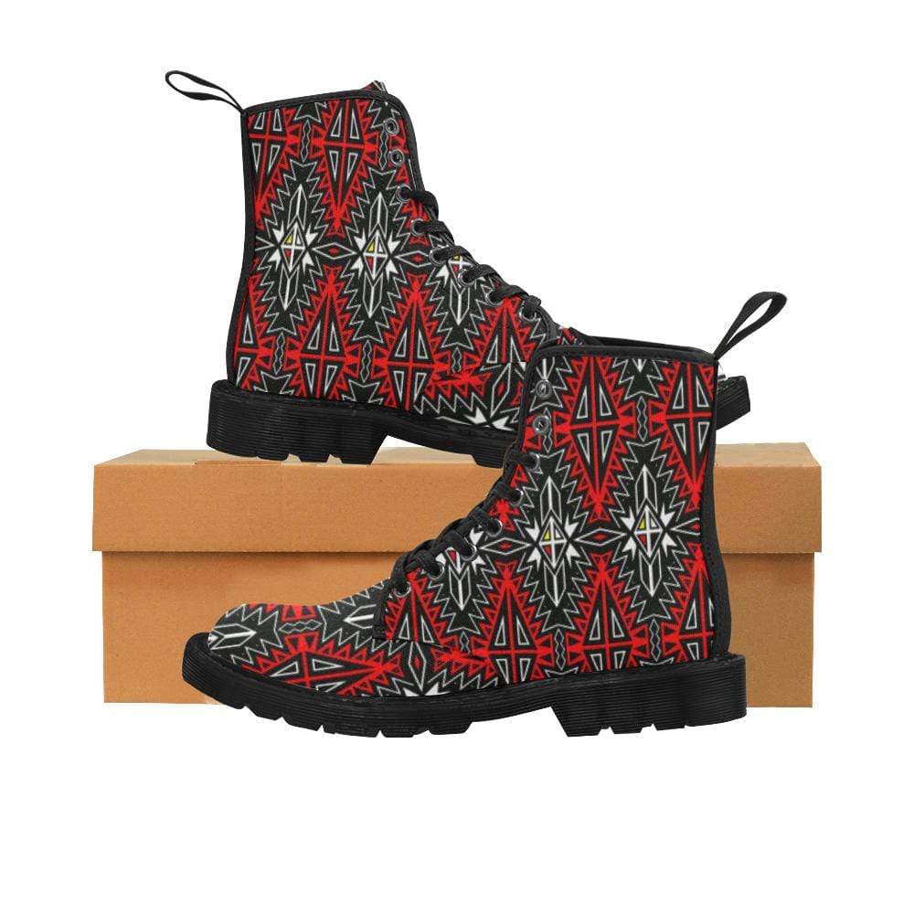 Four Directions Boots for Men (Black) (Model 1203H) Martin Boots for Men (Black) (1203H) e-joyer