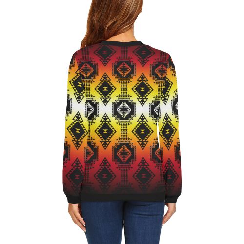 Gathering Fire All Over Print Crewneck Sweatshirt for Women (Model H18) Crewneck Sweatshirt for Women (H18) e-joyer