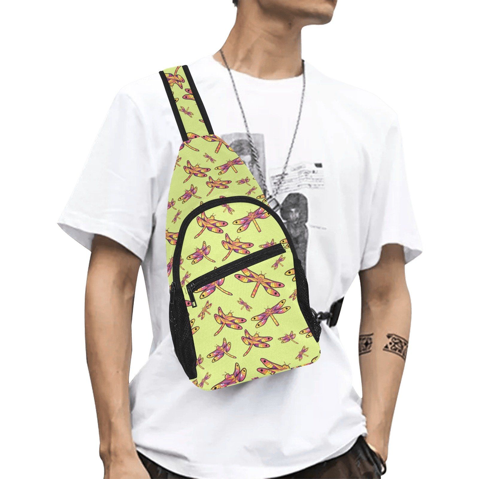 Gathering Lime All Over Print Chest Bag (Model 1719) All Over Print Chest Bag (1719) e-joyer