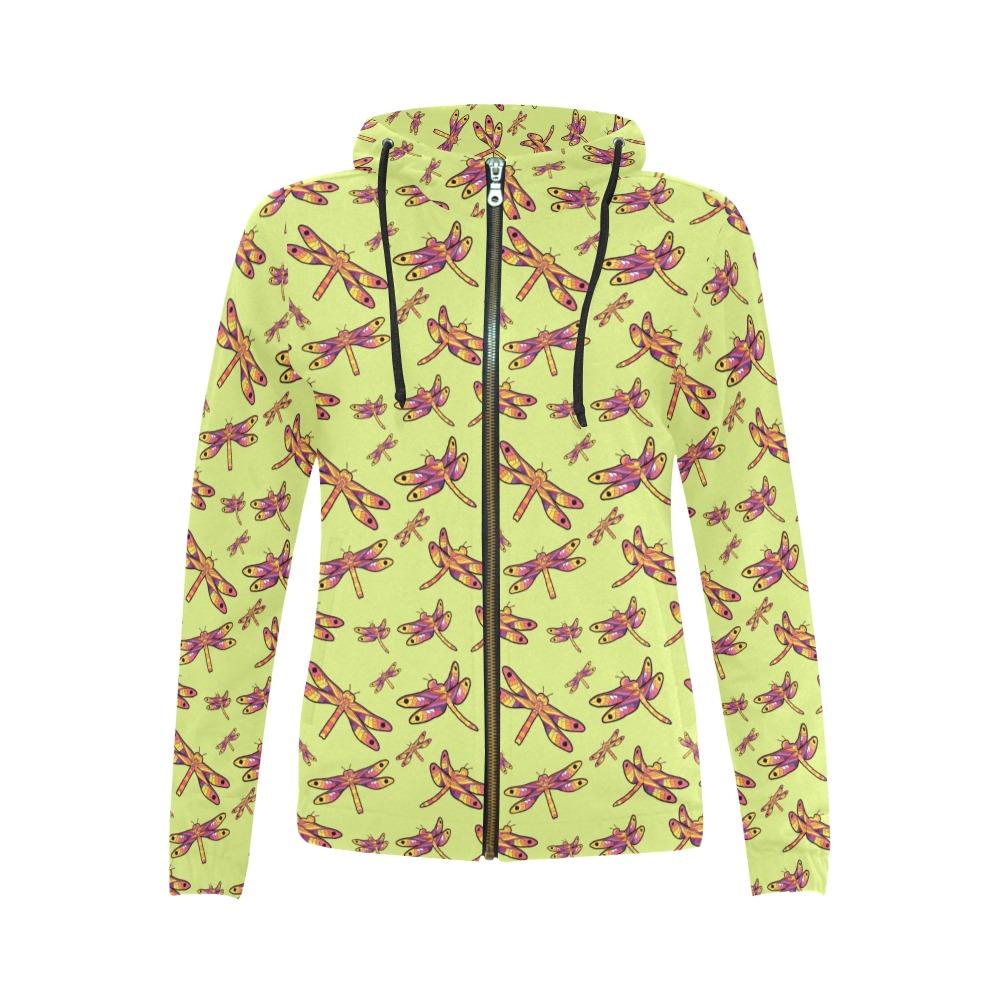 Gathering Lime All Over Print Full Zip Hoodie for Women (Model H14) All Over Print Full Zip Hoodie for Women (H14) e-joyer