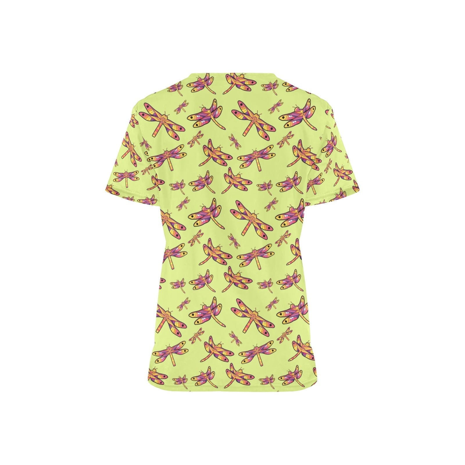Gathering Lime All Over Print Scrub Top Scrub Top e-joyer