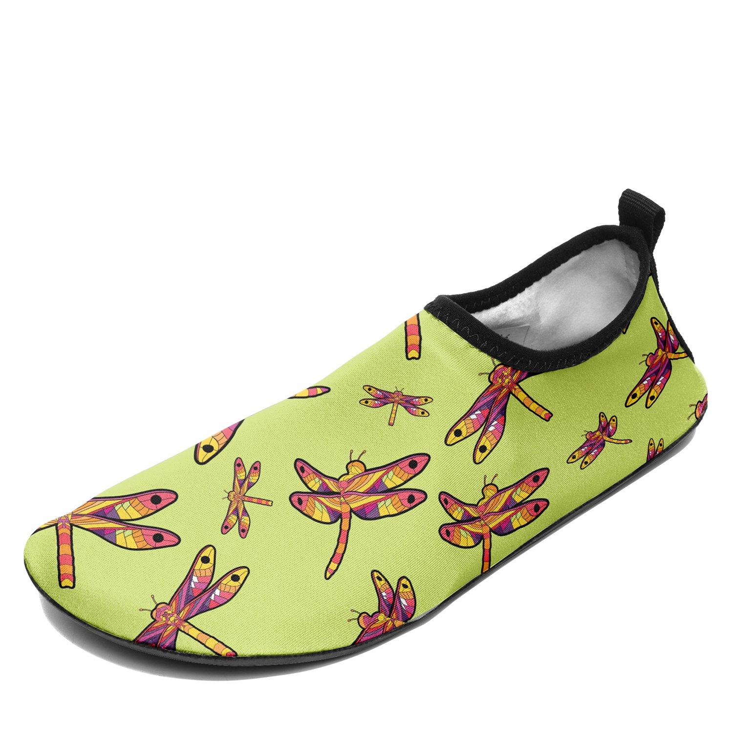 Fire Feather Green Kid's Sockamoccs Slip On Shoes main image 0