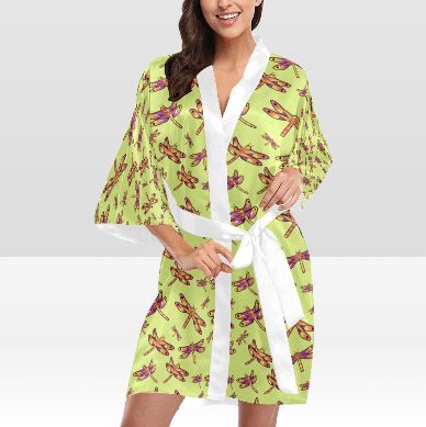 Gathering Lime Kimono Robe Artsadd