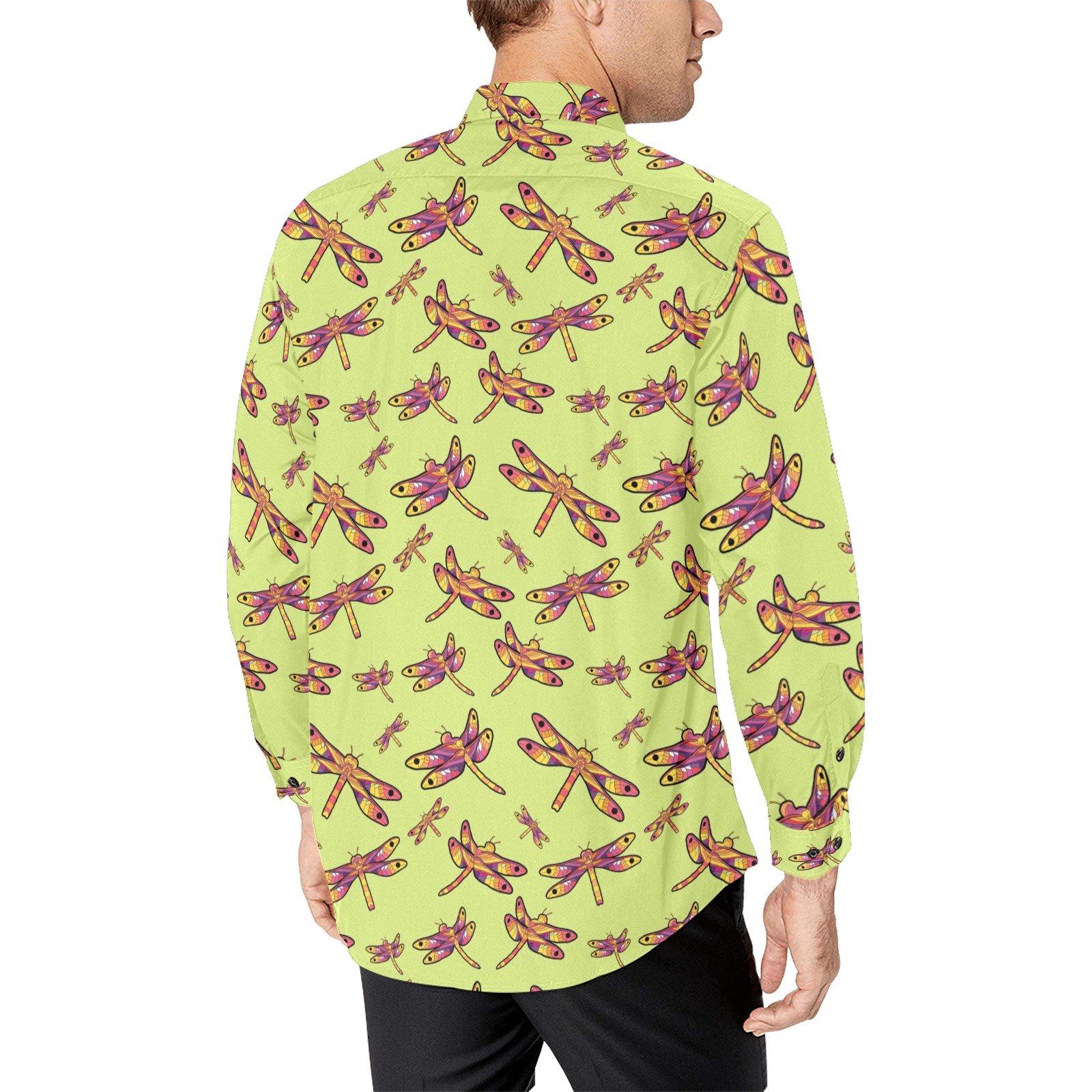 Gathering Lime Men's All Over Print Casual Dress Shirt (Model T61) Men's Dress Shirt (T61) e-joyer