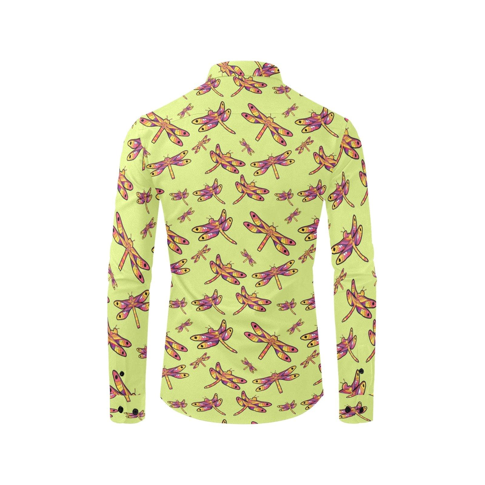 Gathering Lime Men's All Over Print Casual Dress Shirt (Model T61) Men's Dress Shirt (T61) e-joyer