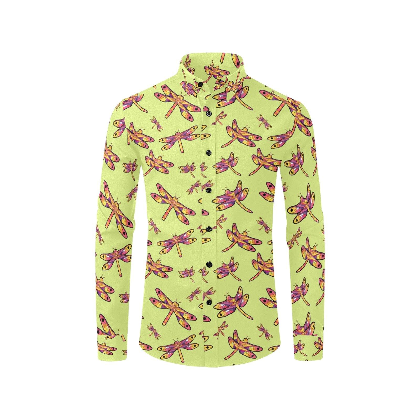 Gathering Lime Men's All Over Print Casual Dress Shirt (Model T61) Men's Dress Shirt (T61) e-joyer