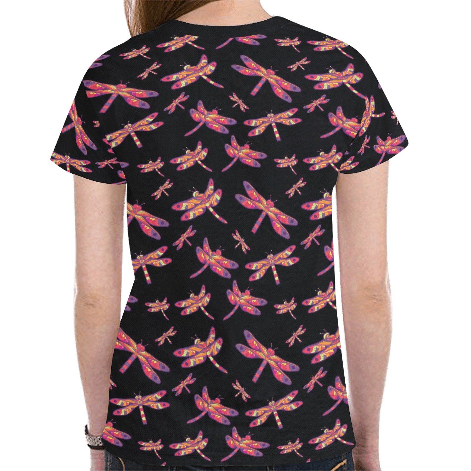 Gathering Noir New All Over Print T-shirt for Women (Model T45) tshirt e-joyer 