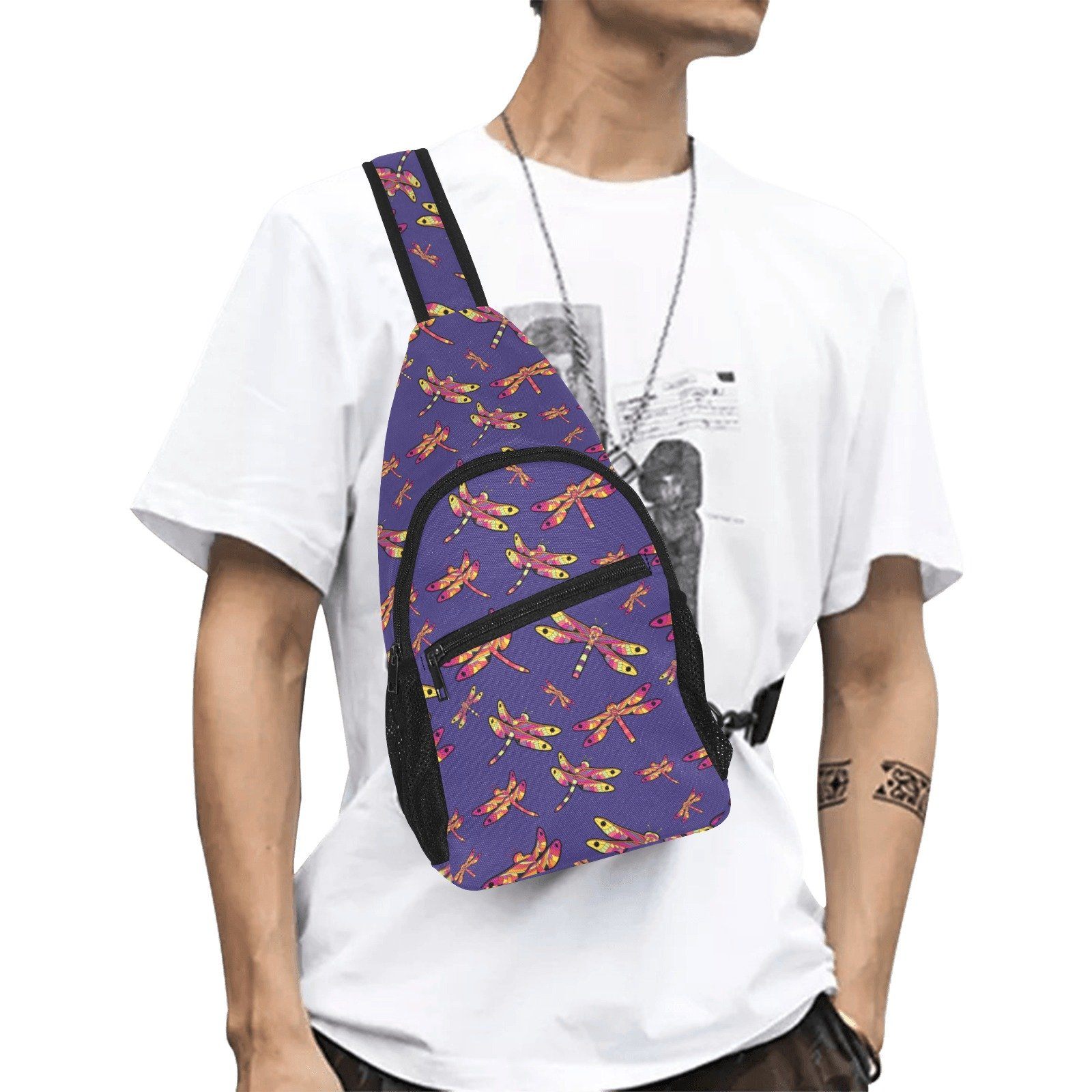 Gathering Purple All Over Print Chest Bag (Model 1719) All Over Print Chest Bag (1719) e-joyer 