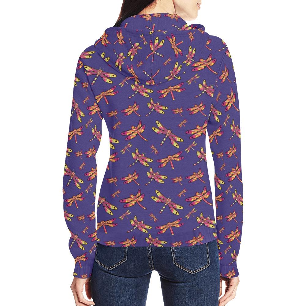 Gathering Purple All Over Print Full Zip Hoodie for Women (Model H14) All Over Print Full Zip Hoodie for Women (H14) e-joyer
