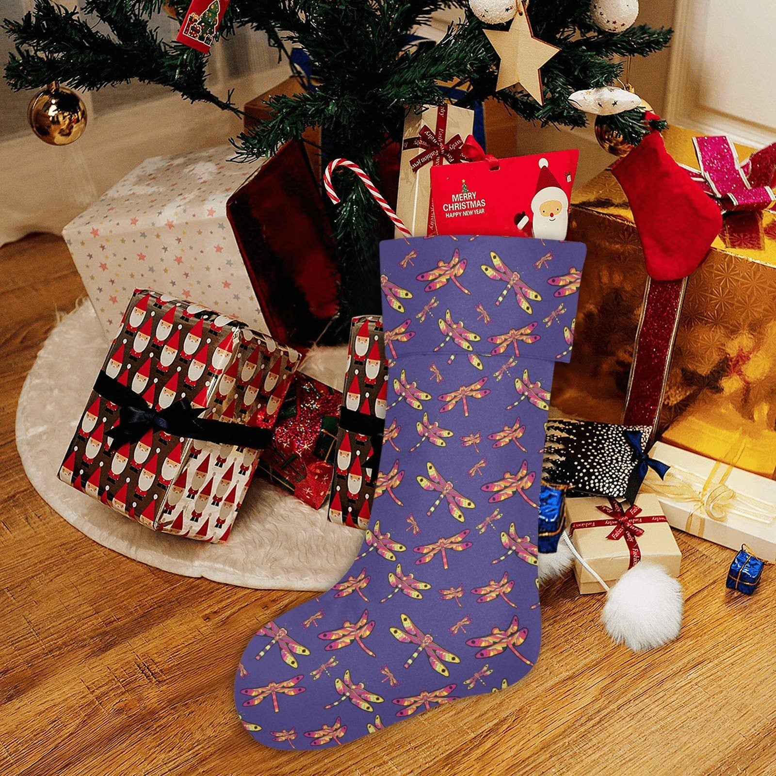 Gathering Purple Christmas Stocking holiday stocking e-joyer