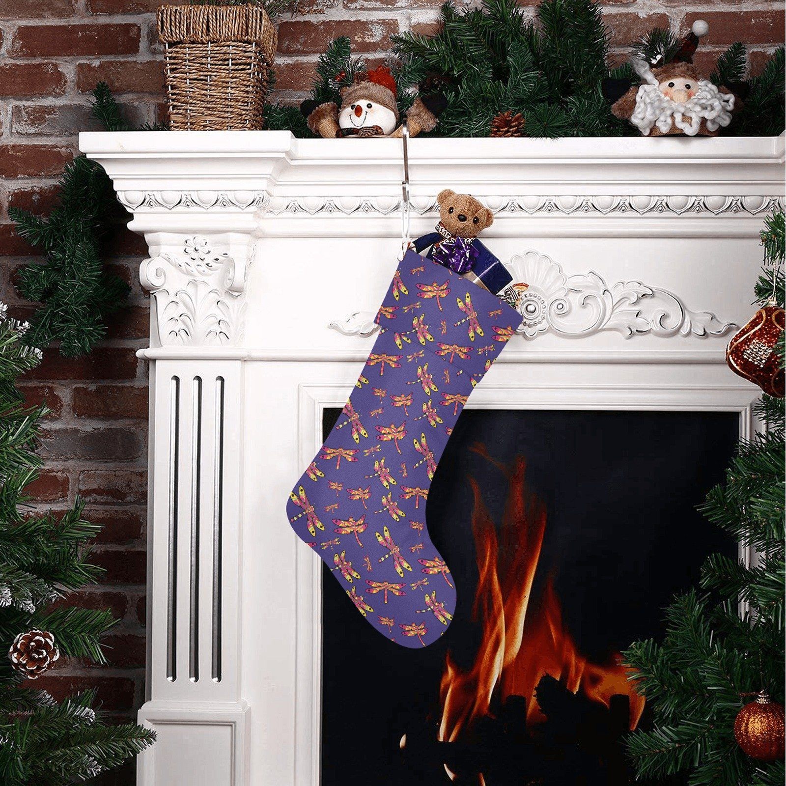 Gathering Purple Christmas Stocking holiday stocking e-joyer
