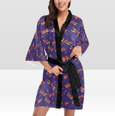 Gathering Purple Kimono Robe Artsadd