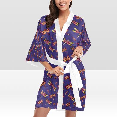 Gathering Purple Kimono Robe Artsadd