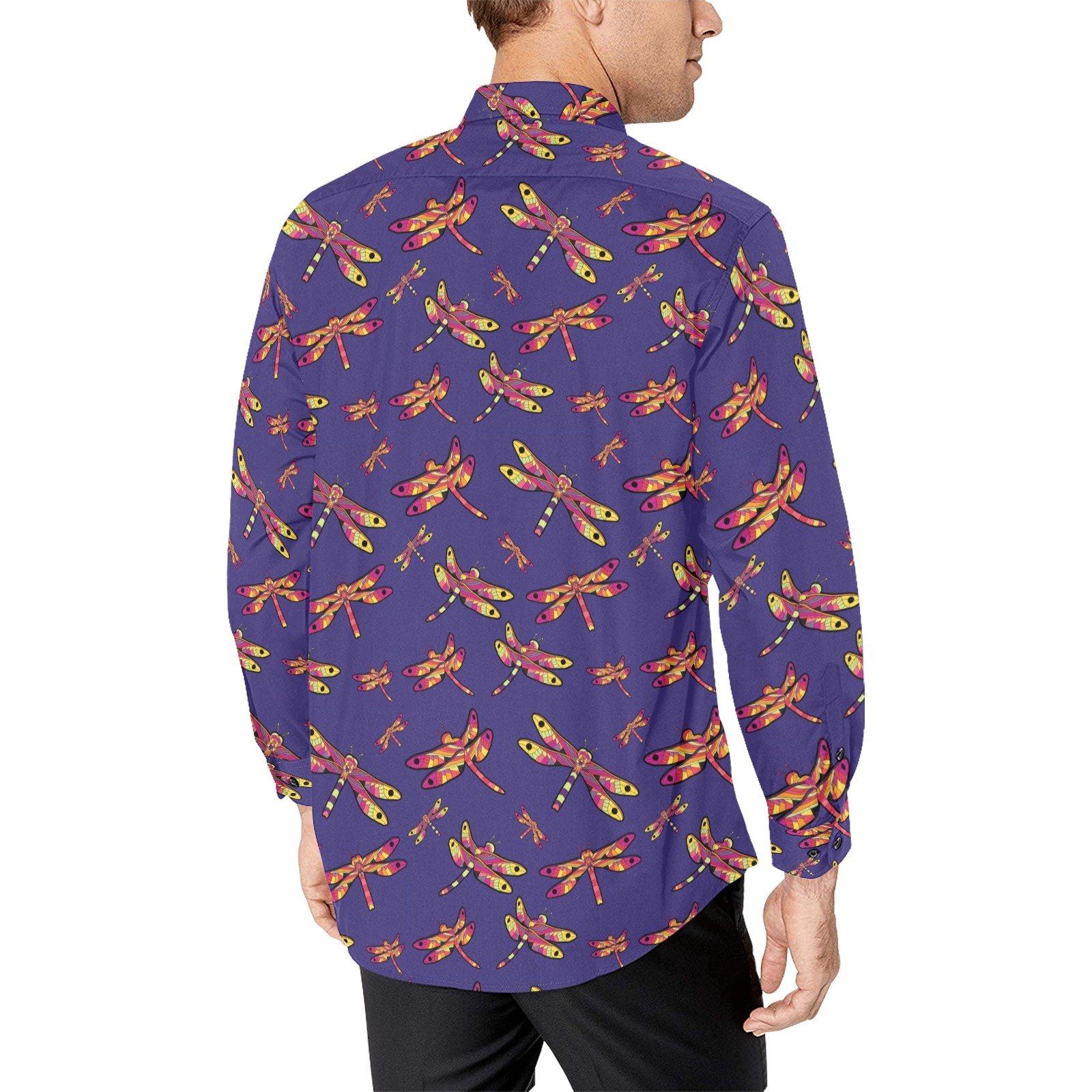 Gathering Purple Men's All Over Print Casual Dress Shirt (Model T61) Men's Dress Shirt (T61) e-joyer