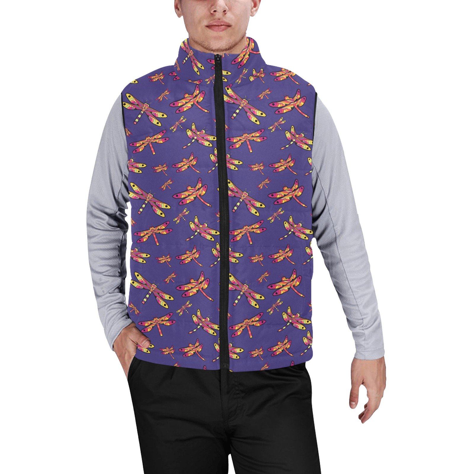 Gathering Purple Men's Padded Vest Jacket (Model H44) Men's Padded Vest Jacket (H44) e-joyer