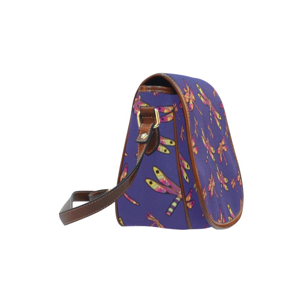 Gathering Purple Saddle Bag/Small (Model 1649) Full Customization Saddle Bag/Small (Full Customization) e-joyer 