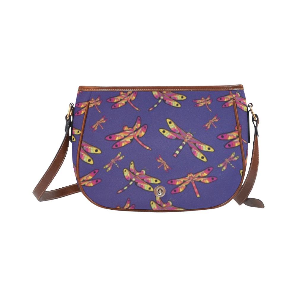 Gathering Purple Saddle Bag/Small (Model 1649) Full Customization Saddle Bag/Small (Full Customization) e-joyer 